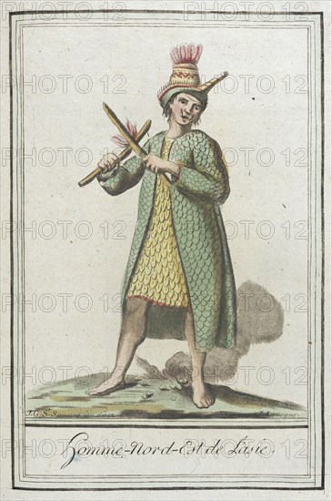 Costumes de Différents Pays, 'Homme-Nord-Est de l'Asie', c1797. Creator: Jacques Grasset de Saint-Sauveur.