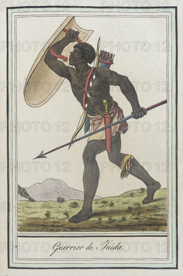 Costumes de Différents Pays, 'Guerrier de Guida', c1797. Creator: Jacques Grasset de Saint-Sauveur.