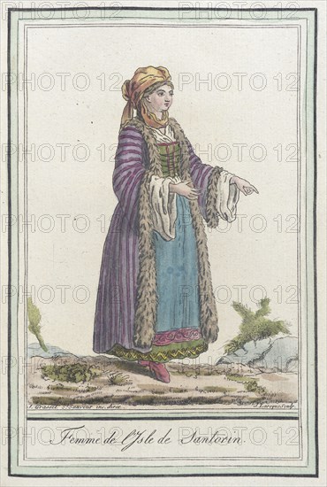 Costumes de Différents Pays, 'Femme de l'Isle de Santorin', c1797. Creator: Jacques Grasset de Saint-Sauveur.