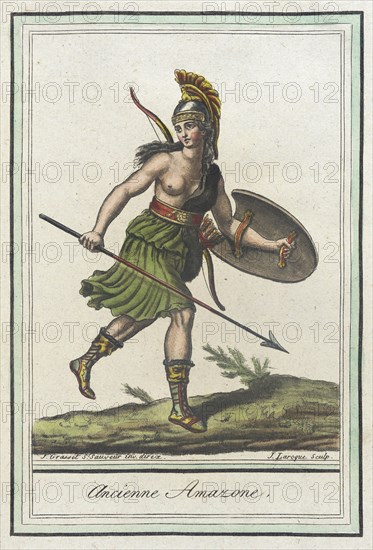 Costumes de Différents Pays, 'Ancienne Amazone', c1797. Creator: Jacques Grasset de Saint-Sauveur.