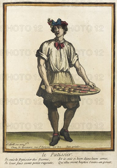 Recueil des modes de la cour de France, 'Le Patissier', after 1685. Creator: Henri Bonnart.