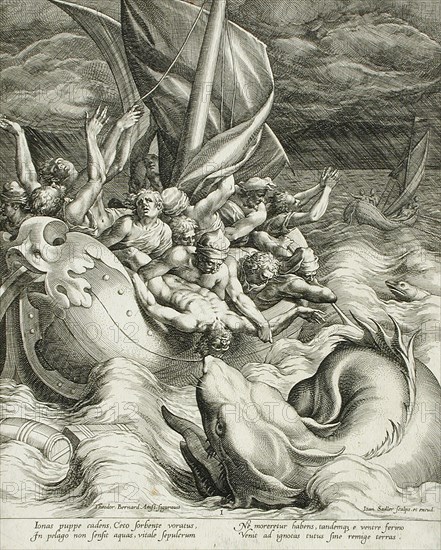 Jonah Thrown to the Whale, c1582. Creator: Johann Sadeler I.