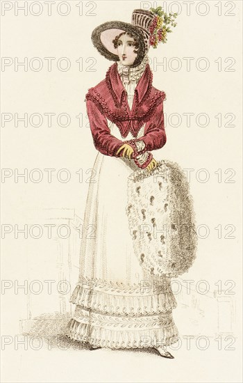 Fashion Plate (Walking Dress), 1819. Creator: John Bell.