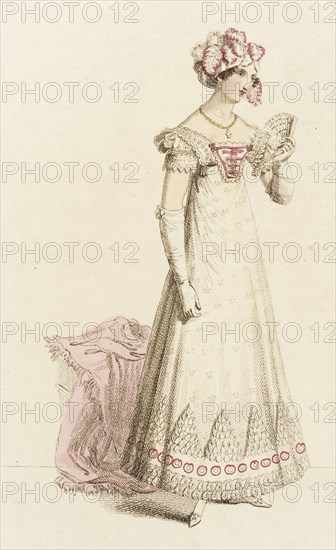 Fashion Plate (English Evening Dress), 1820. Creator: John Bell.