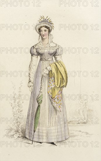 Fashion Plate (Walking Dress), 1822. Creator: John Bell.