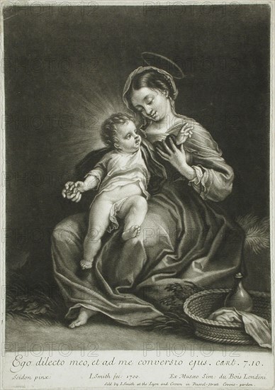 Virgin and Child, 1700. Creator: John Smith.