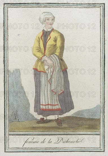 Costumes de Différents Pays, 'Femme de la Dalecarlie', c1797. Creator: Jacques Grasset de Saint-Sauveur.