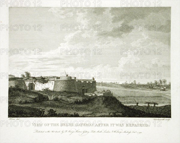 View of the Delhi Gateway After It Was Repaired, 1794. Creator: Robert Home.