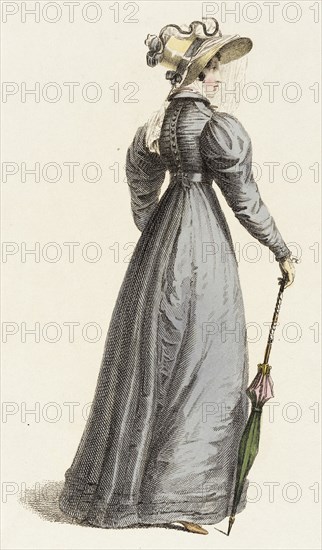 Fashion Plate (Trage de Paseo), 1825. Creator: Rudolph Ackermann.