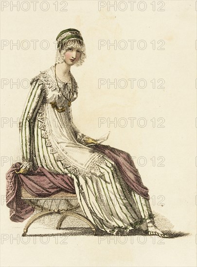 Fashion Plate (Half Dress), 1814. Creator: Rudolph Ackermann.