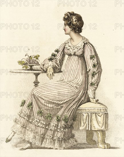 Fashion Plate (Half Dress), 1816. Creator: Rudolph Ackermann.