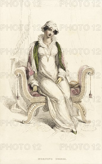 Fashion Plate (Morning Dress), 1812. Creator: Rudolph Ackermann.