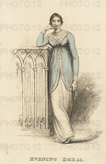 Fashion Plate (Evening Dress), 1813. Creator: Unknown.