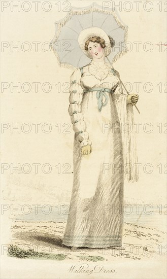 Fashion Plate (Walking Dress), 1814. Creator: Unknown.