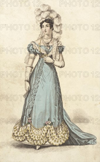 Fashion Plate (Court Dress), 1824. Creator: Unknown.
