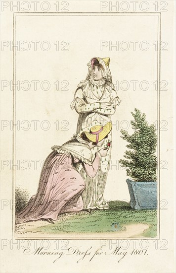 Fashion Plate (Morning Dress for May 1801), 1801. Creator: Unknown.