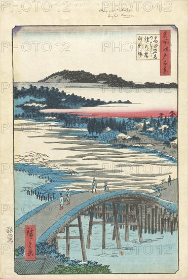 Sugatami Bridge, Omokage Bridge, and Jariba at Takata, 1857. Creator: Ando Hiroshige.
