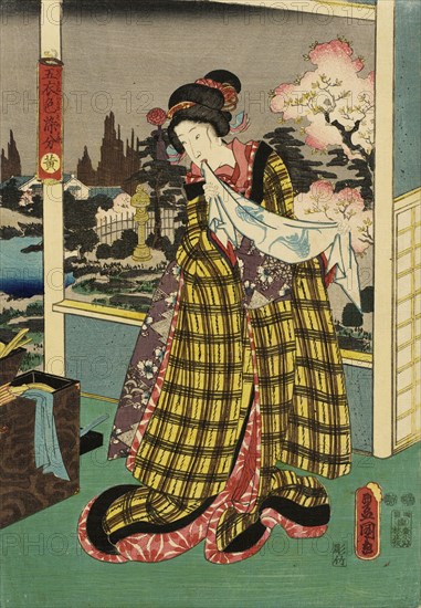 Yellow, between c1847 and c1852. Creator: Utagawa Kunisada.