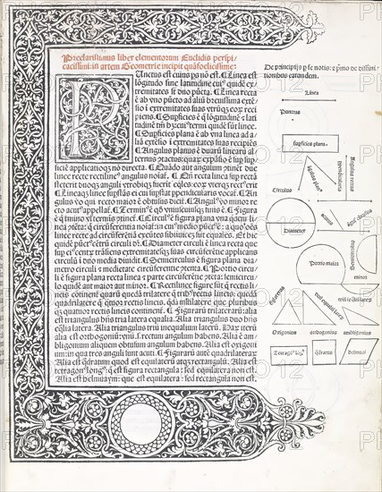 Elementa geometriae, 1482. Creator: Unknown.