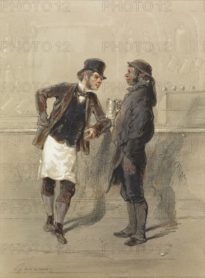 Car Man and Coal Heaver, 1848. Creator: Paul Gavarni.