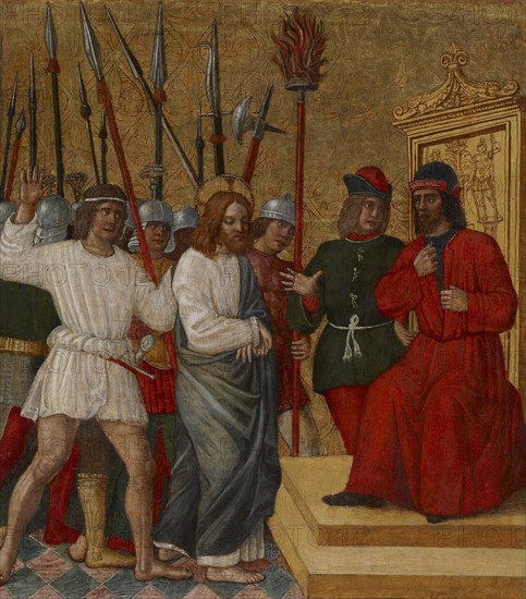 Christ Before Caiaphas, 1470-1475. Creator: Antonio della Corna.