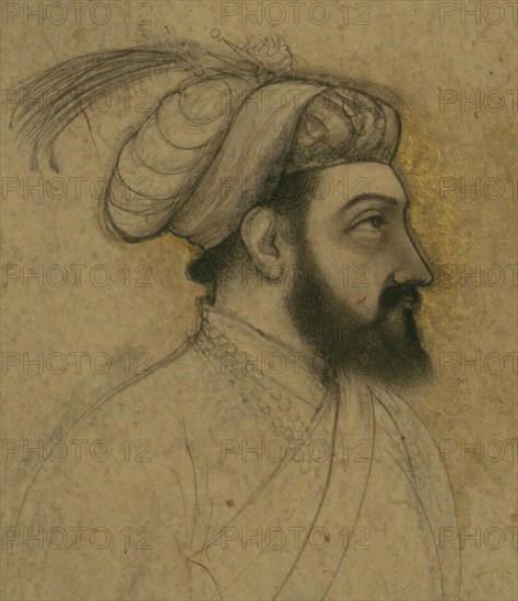 Single Leaf of a Portrait of Shah Jahan, mid 11th century AH/AD 17th century. Creator: Unknown.