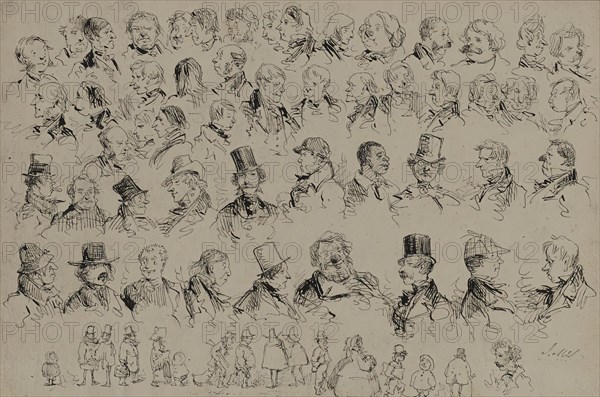 Heads and Figures of Various Types of People, c1859. Creator: John McLenan.