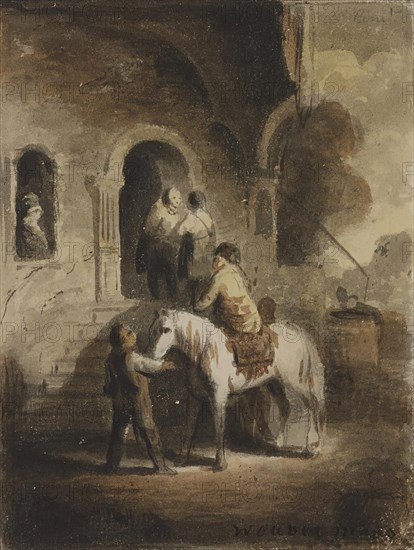 The Good Samaritan, mid 19th century. Creator: Alfred Jacob Miller.