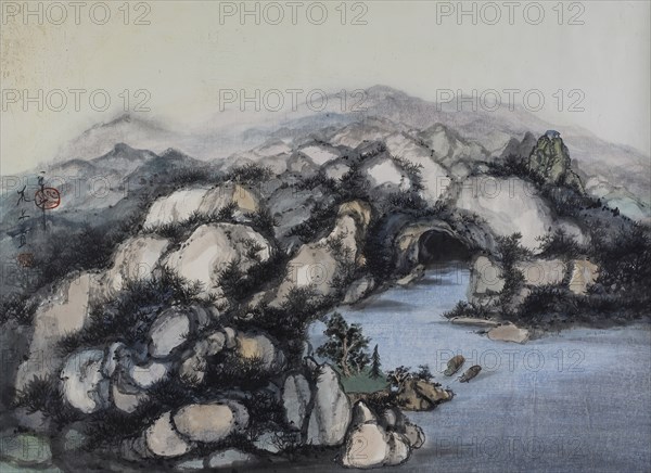 Grotto with Two Boats, 1987. Creator: Minol Araki.