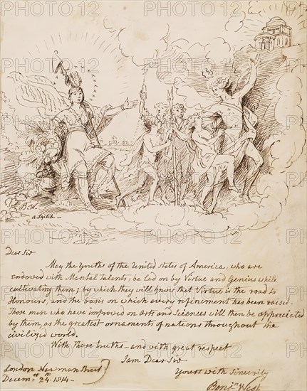 Allegorical Sketch, 1815. Creator: Benjamin West.