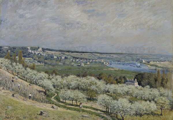 The Terrace at Saint-Germain, Spring, 1875. Creator: Alfred Sisley.