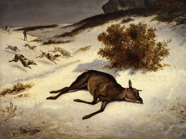 Hind Forced Down in the Snow, after 1857. Creator: Unknown.