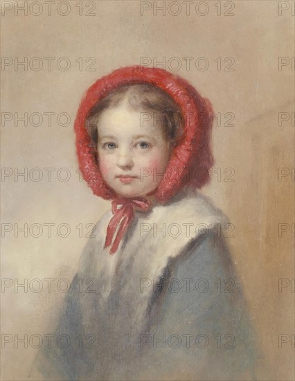 Little Girl in a Red Bonnet, 19th century. Creator: George Augustus Baker.