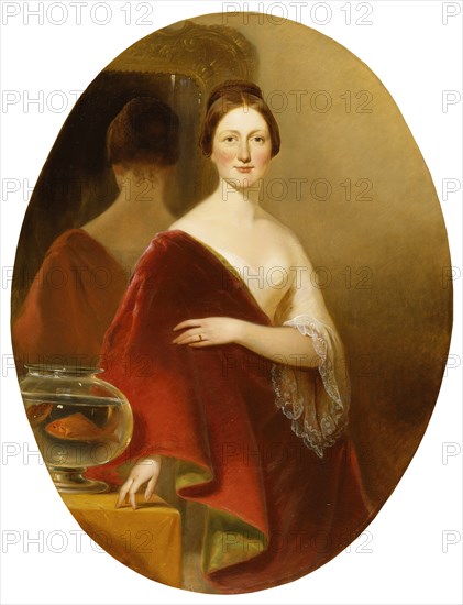 Portrait of Mrs. Decatur Howard Miller (Eliza Credilla Hare), c1850. Creator: Alfred Jacob Miller.