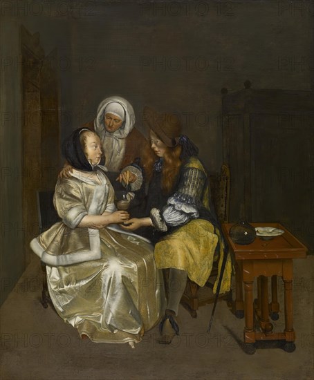 A Glass of Lemonade, c1664. Creator: Gerard Terborch II.