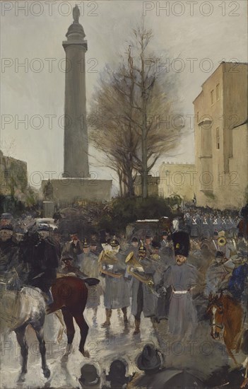 Fifth Regiment in Mount Vernon Place, 1889-1898. Creator: James G Harwood.