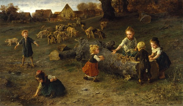 Mud Pies, 1873. Creator: Ludwig Knaus.