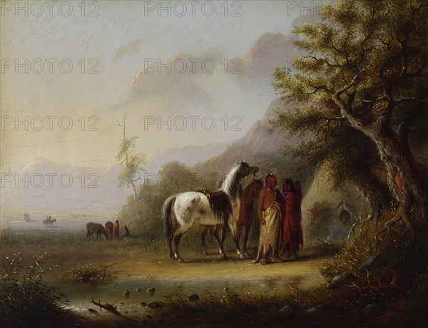 Sioux Indians in the Mountains, c1850. Creator: Alfred Jacob Miller.