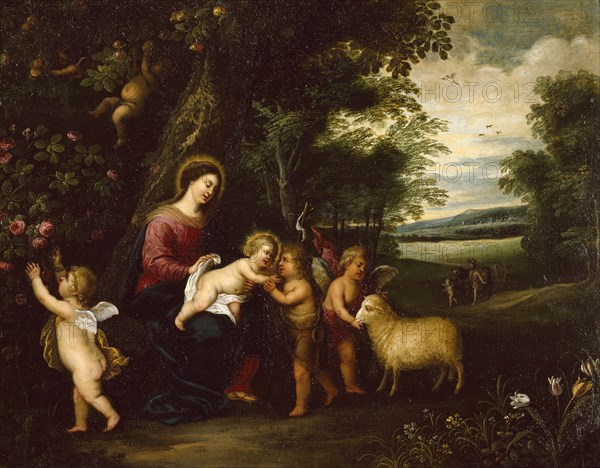 Holy Family Departing for Egypt, c1625. Creator: Pieter van Avont.