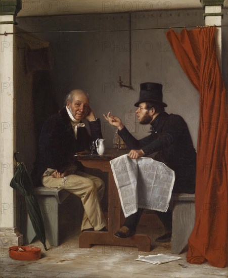 Politics in an Oyster House, 1848. Creator: Richard Caton Woodville.