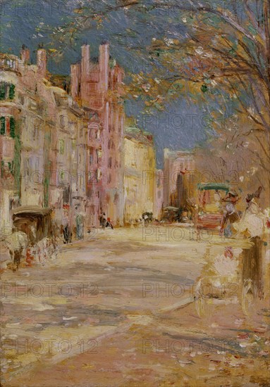 Boston Street Scene (Boston Common), 1898-99. Creator: Edward Mitchell Bannister.