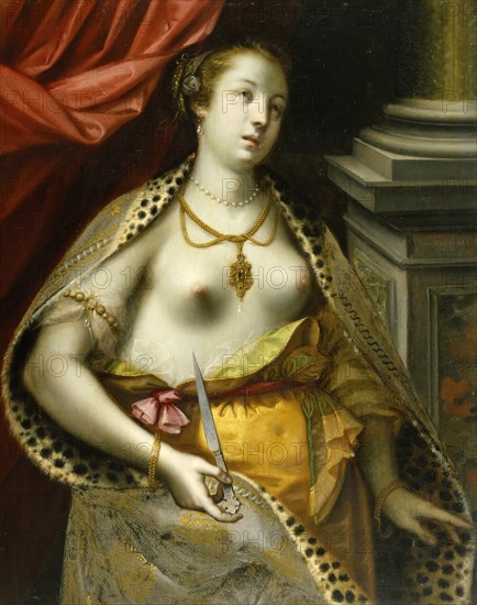 The Suicide of Lucretia, 1600. Creator: Heinrich Ulrich.