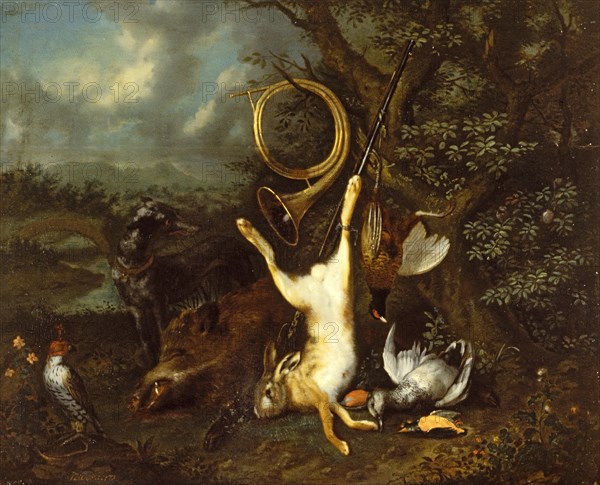 Still Life with Dead Game, 1720-1729. Creator: Jan Baptiste Govaerts.