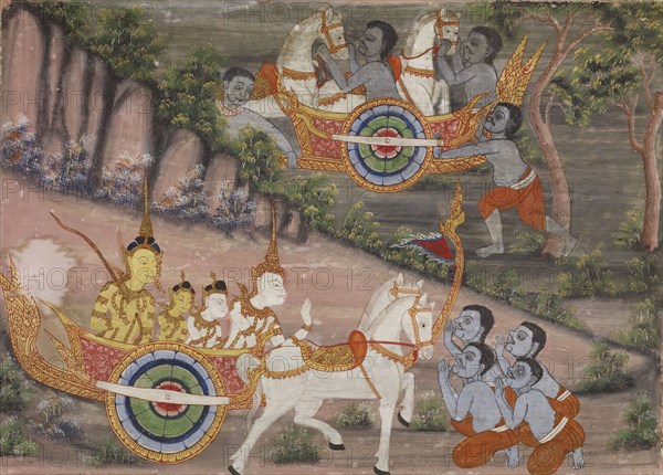 Vessantara Jataka, Chapter 3, c1920-1940. Creator: Unknown.