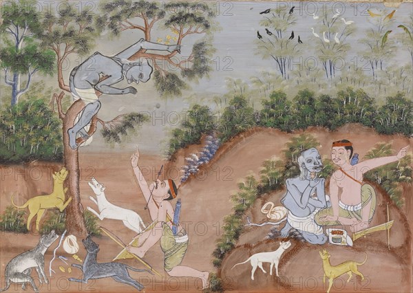 Vessantara Jataka, Chapter 6 (The Light Forest), c1920-1940. Creator: Unknown.