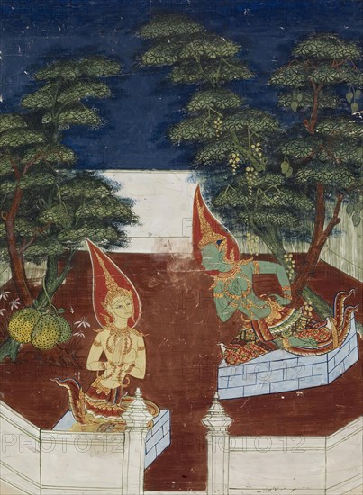 Vessantara Jataka, Chapter 1 (Ten Boons), c1850-1870. Creator: Unknown.