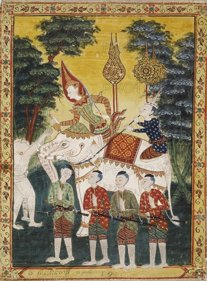 Vessantara Jataka, Chapter 2 (Himavanta Forest), c1850-1870. Creator: Unknown.