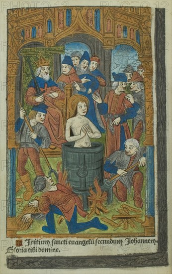Martyrdom of a Christian saint, 1497. Creator: Master of Anne de Bretagne.