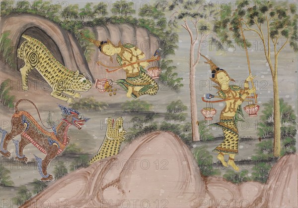 Vessantara Jataka, Chapter 9 (Maddi), c1920-1940. Creator: Unknown.