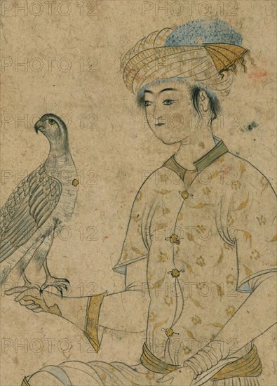 Youth with a Falcon, late 10th century AH/AD 16th century-early 11th century AH/AD 17th century. Creator: Unknown.